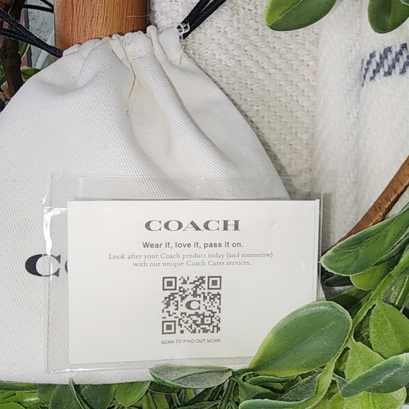 COACH Signature Logo Crystal Stud Earrings - Picture 2 of 5